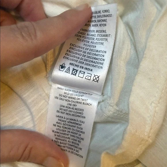 Anthropologie Embroidered Tank Top - White and Orange - Picture 4 of 10